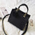 Casual Leather tote bag and handbag for women - Black / 24cm x 15cm x 23cm - 100002856