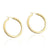 Corundum II Neat Woman Hoop Earrings, - Steel color 43.5MM / China