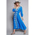 Long Hippie Boho Dress - Blue / S
