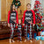 Mosaic Family Matching Reindeer Merry Christmas Pajamas - Black-White-Red / Men M