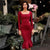 New Autumn & Winter Women Apricot Bodycon Bandage Dress - Wine Red Dress / M