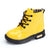 New Winter Children Leather Waterproof Shoes - Yellow / 30