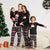 Santa Hat Pattern Family Matching Pajamas - Black / Kids 6-7 Years