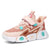 Spring & Autumn Children Running Shoes - Pink with Mesh / 28