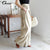 Vintage Linen Women Long Casual High Waist Trouser - Birmon