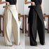 Vintage Linen Women Long Casual High Waist Trouser