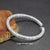 Vintage Solid Silver Cuff Bracelet - Large Straight Type