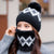 Winter Warm Woolen Windproof Hats for women - Black / 56-58CM