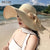 Women’s Summer Beach Big Brim Hat - K60-Beige / M(55-60cm)Adjustable