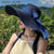 Women’s Summer Beach Big Brim Hat - K60-Navy blue / M(55-60cm)Adjustable