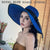 Women’s Summer Beach Big Brim Hat - K60-Royal blue2 / M(55-60cm)Adjustable