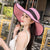 Women’s Summer Beach Big Brim Hat - K60-Violet2 / M(55-60cm)Adjustable