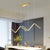 Modern LED Pendant Light Gold/Black Long Line Pendant Light For Restaurant Study Kitchen Office Coffee Home Decoration Luxury