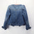 2024 New Autumn Women Denim Jacket Long Sleeve Casual Jeans Jacket Bomber Vintage Round Neck Short Jacket Outerwear Female