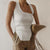 Knit White Tank Skinny Solid Halter Top