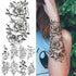3D Mehndi Flower Dahlia DIY Waterproof Temporary Tattoo