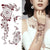 3D Mehndi Flower For Women Girl Rose Peony Dahlia DIY Waterproof Temporary Tattoo For Men & Women - Birmon
