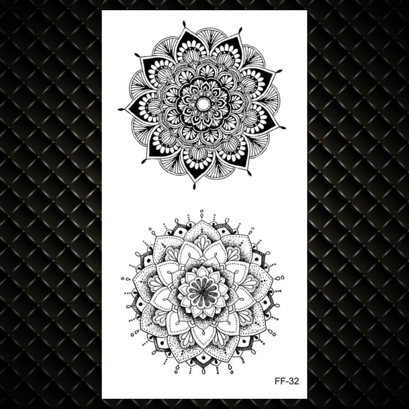 3D Sexy Lily Flowers Camellia Peony Black Leaves Drawing Blossom DIY Waterproof Temporary Tattoo For Men & Women - Birmon