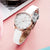 White Women Lace Dial Japanese Quartz Wrist Watch