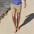Men Pure Color Elastic Straight Slim Shorts