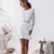 New Vogue Women White Hollow Out Lace Dress