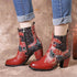 Women Retro Style Stitching Pattern Boots
