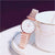 Simple Silver Stainless Steel Mesh Strap Women Watches