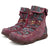 Printed Genuine Leather Winter Boots
