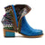 Retro Patchwork Cowgirl Ankle Boots