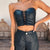 Women's PU Wrapped Bustiers Tops