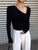 Long Sleeved Slim Knitted Sweater