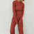 Autumn & Winter White Casual Two Piece Set - Red / L