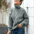 Autumn & Winter Women Turtleneck Sweater - gray / L