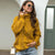 Autumn & Winter Women Turtleneck Sweater - Yellow / L