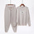 Autumn & Winter Woolen And Cashmere Knitted Warm Suit - apricot / L