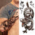 Black Owl Cat Pendant Snake Moon Flower Animal DIY Temporary Tattoos For Women Girls Adult - Birmon
