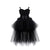 Black Tulle V neck Dress For Girls