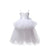 Black Tulle V neck Dress For Girls - white / 3T