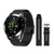 Bluetooth Men Smart Watch - black silicone bd2