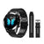 Bluetooth Men Smart Watch - black silicone bd3