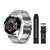 Bluetooth Men Smart Watch - silver silicone bd3