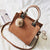 Casual Leather tote bag and handbag for women - brown / 24cm x 15cm x 23cm - 100002856