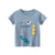 Casual Summer Children’s T-shirt - blue dinosaur / 4T