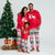 Christmas Deer Top and Patterned Pants Pajamas - Red / Kids 2 Years