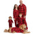 Christmas Red Plaid Family Matching Pajamas Sets - RED2 / Dog Scarf S-M