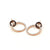 Corundum IV Fashionable Woman Stud Earrings - Rose Gold Color