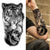 Crown Lion Flower Black Tiger Skeleton Compass Half Sleeve DIY Waterproof Temporary Tattoo For Men & Women - Birmon