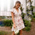 Bohemian Floral Mini Summer Dress