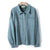 Drop Shoulder Oversize Single Breasted Jacket And Elastic Waist - Jacket Lake Blue / China / M
