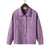 Drop Shoulder Oversize Single Breasted Jacket And Elastic Waist - Only-Purple Jacket / China / L